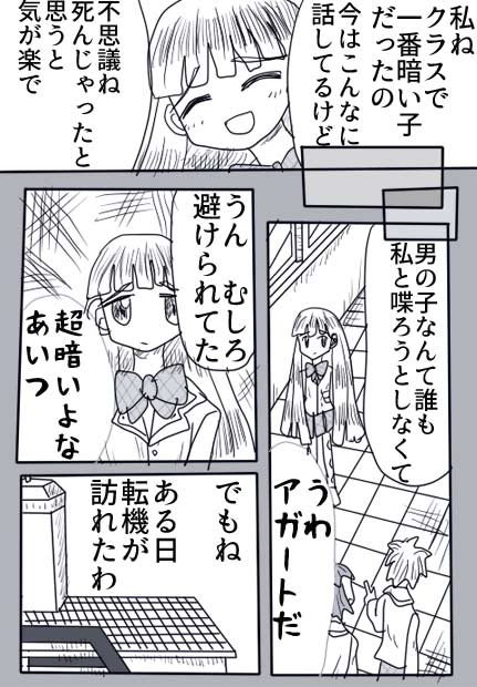 ブルーグレーサングラス1話6ページの絵です。