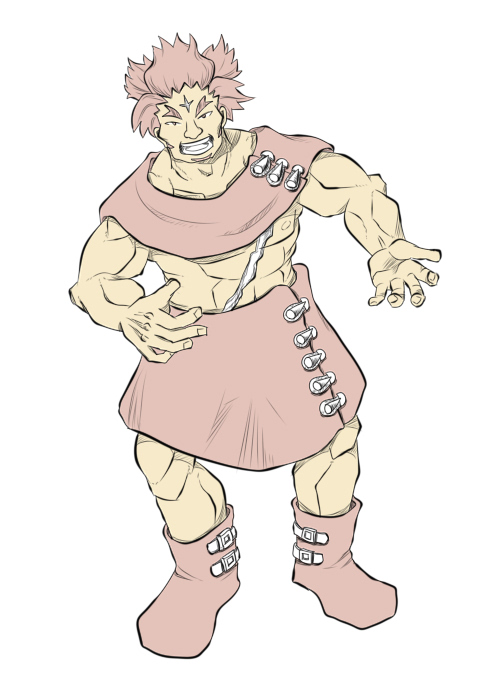 ロウバスト（剣士学科の先生）のキャラクター紹介のイラストです